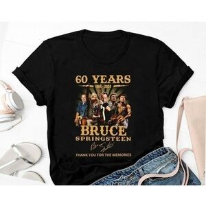 Bruce Springsteen 60 Years Signatures Tshirt Bruce Springsteen Fan Gift